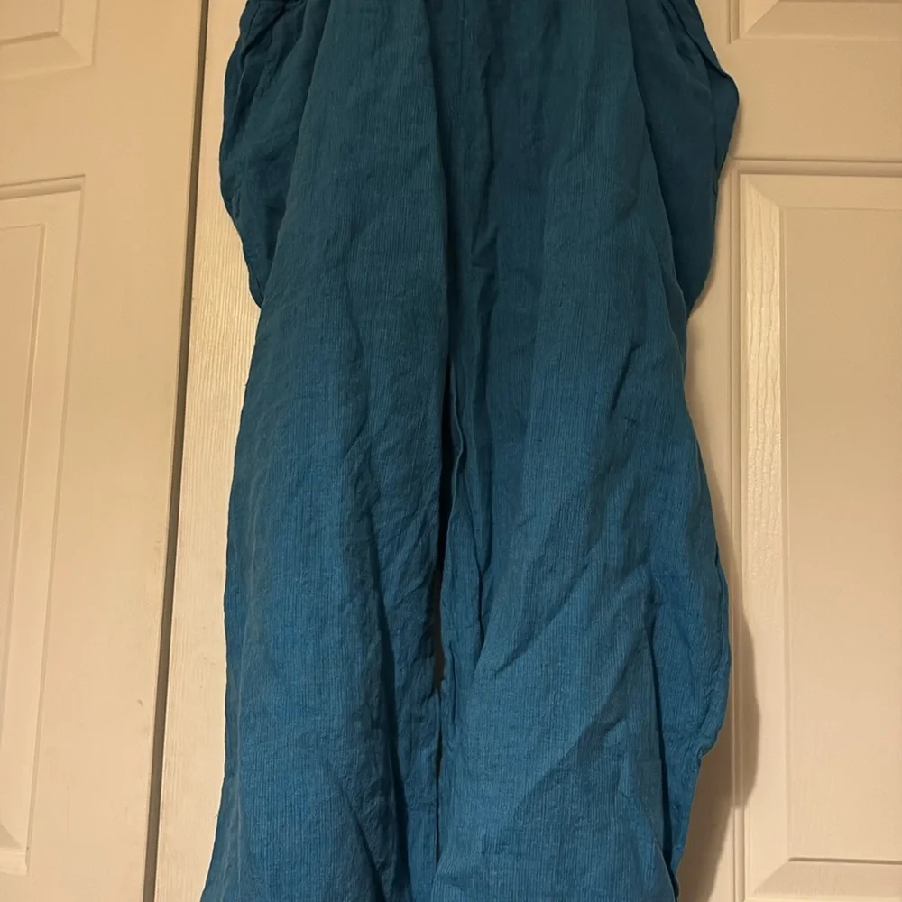 Flax Teal Relaxed Pants - Picture 2 of 4